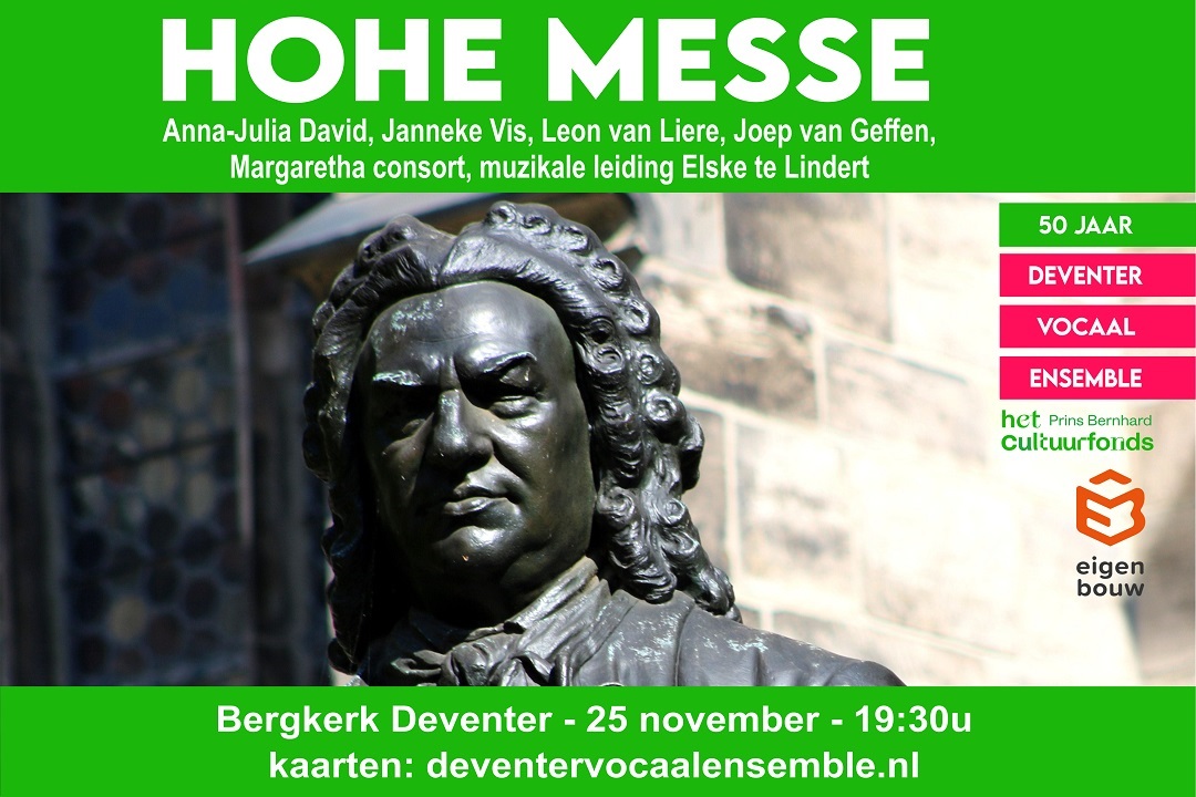 Hohe Messe van J.S. Bach door 50-jarig Deventer Vocaal Ensemble Deventer